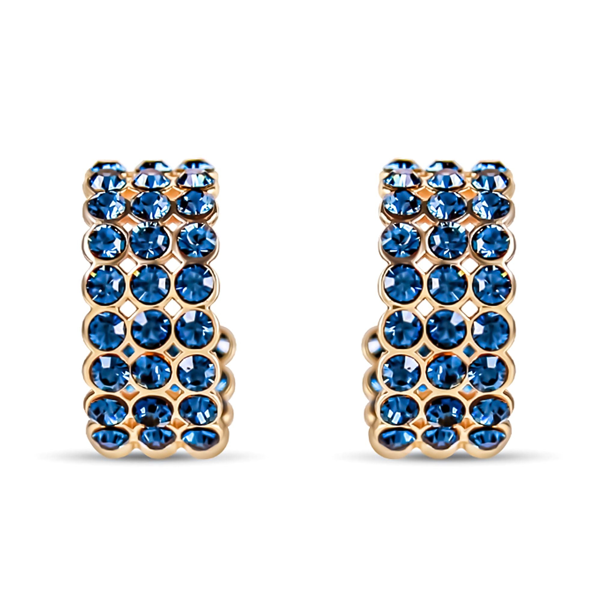 Grezni auskari no medicīniskā zelta ar 18K pārklājumu un Swarovski kristāliem