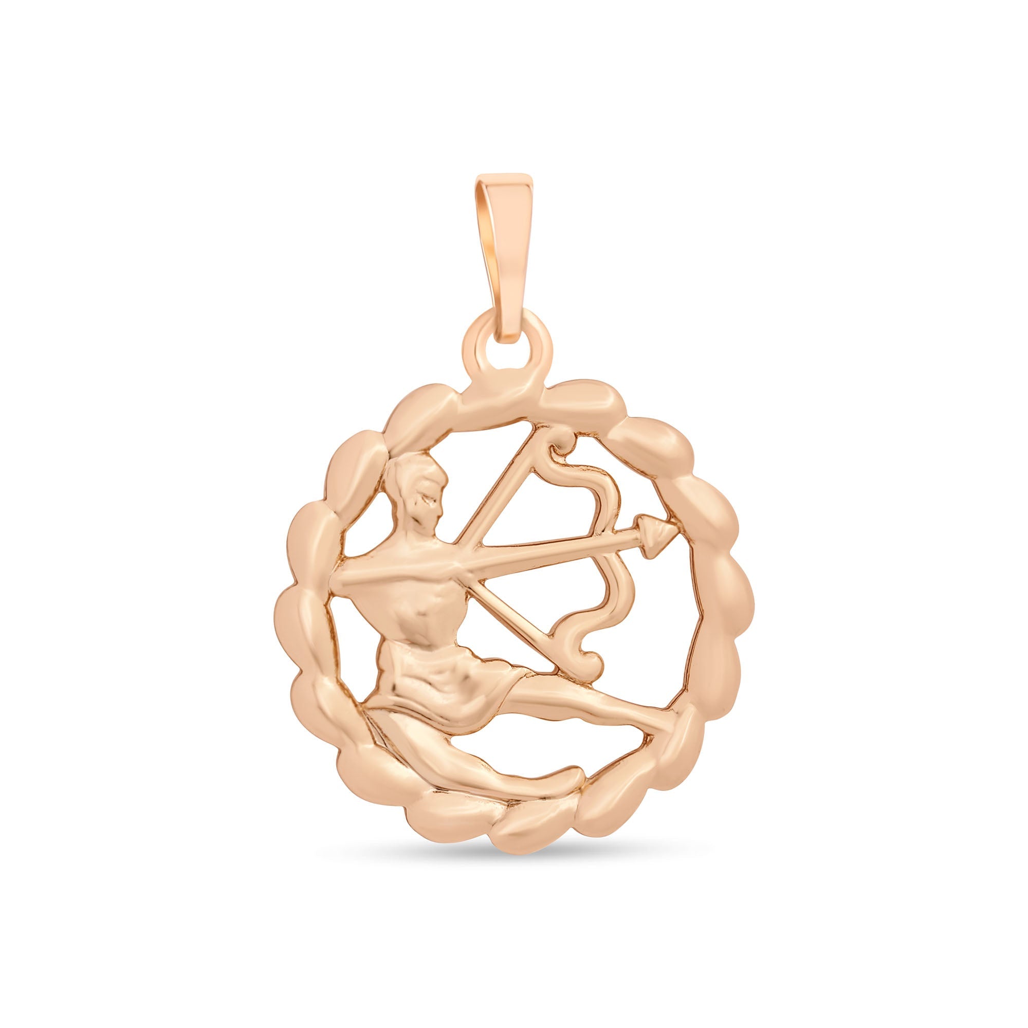 Apzeltīts kulons ar Strēlnieka zīmi – piedzīvojumu un brīvības talismans