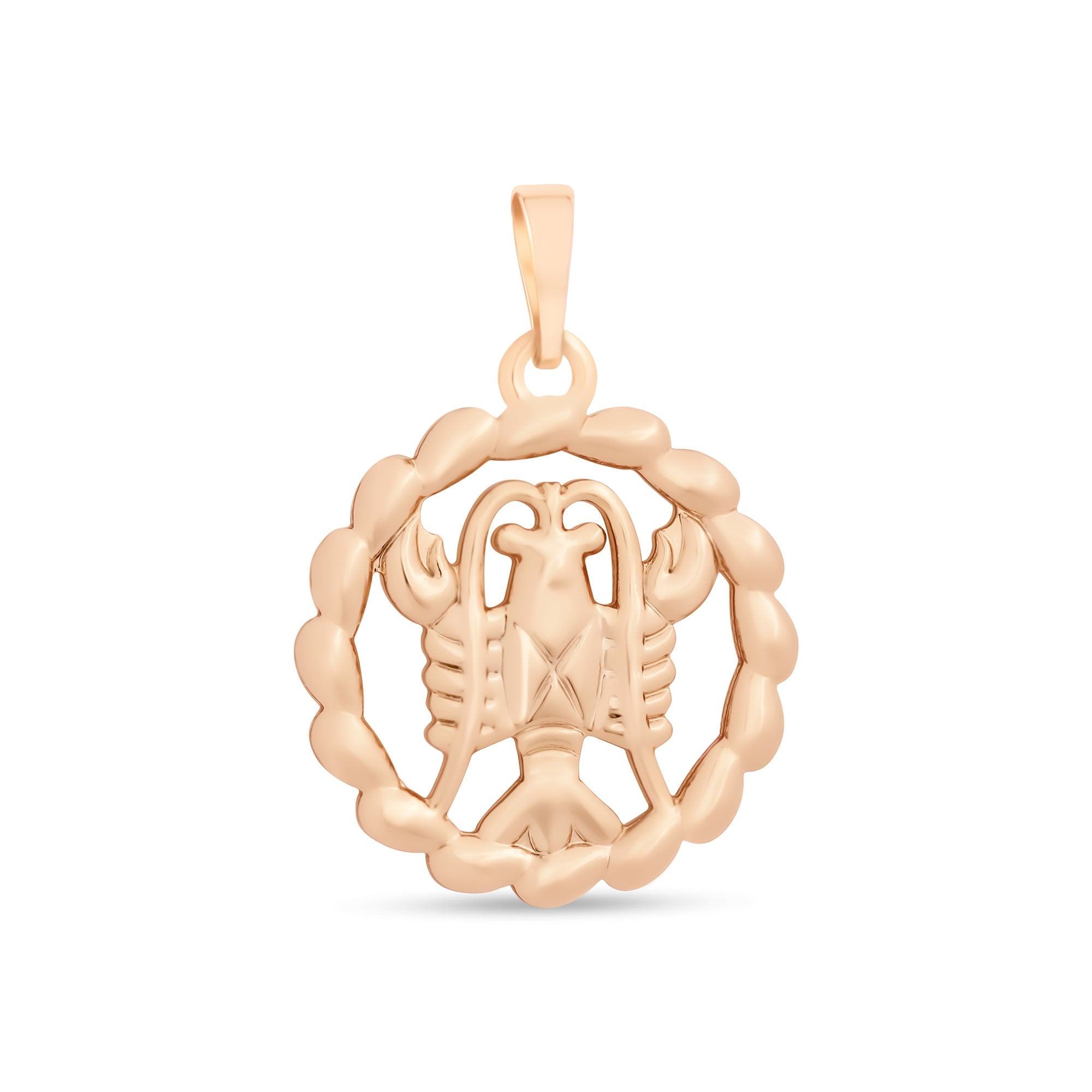 Apzeltīts kulons ar Vēža zīmi – ģimenes un maiguma talismans